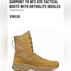 Men's Coyote Garmont Combat Boots